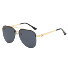(Gold Grey)Schicke Herren-Sonnenbrille mit Metallgestell und UV380 geeignet für urbane Modekleidung