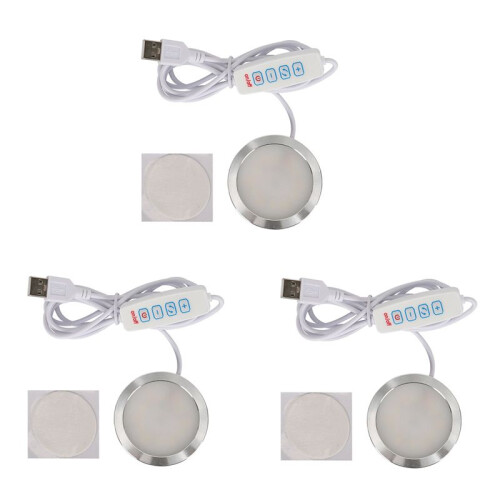 3X 3D Printing Model LED Light LED Spotlight 5V Ultra-Thin Night Light USB Adjustable LED Light for Garage Kit Lamp 1