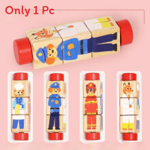 (Character)Holz Säugling Montessori Puzzle mit Anerkennung Domino für frühkindliche Bildung