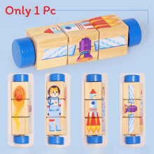 (Universe)Holz Säugling Montessori Puzzle mit Anerkennung Domino für frühkindliche Bildung