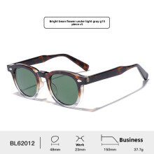 (Light Gray Flower)Minimalist Retro Eyewear Women Men Uv400 Uv Sunshade Pc Lens For Fashion Street