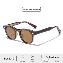 (Tea Tea)Minimalist Retro Eyewear Women Men Uv400 Uv Sunshade Pc Lens For Fashion Street