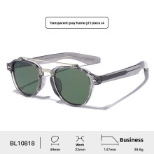 (Clear Gray)Vintage Pilot Style Sunglasses Men Uv400 Sun Protective Glasses For Riding