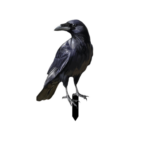 AuroraX Black Halloween Ornament Ravens Vintage Plastic 1