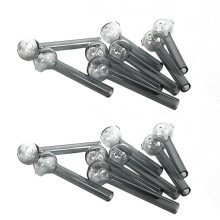 16 Pieces of Gray Reusable Glass Oil Lamp Burners
