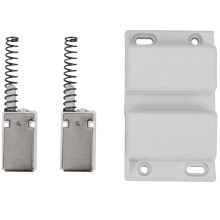 2X Acier Inoxydable Pivot de Porte Vitrée Charnière Double Tête Magnétique Ensemble de Capture 5-8mm Porte Vitrée