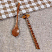 Handmade Jujube Tree Wooden Korean Dinnerware Combinations Utensil,20 Set of Spoons and Chopsticks