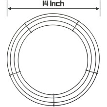 14 Inch Wire Wreath Frame Metal Round Wreath Form Making Rings Green for Christmas Party Home Decoration DIY Pack of 4