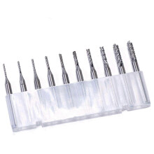 Jinchao 10Pc Tungsten Carbide Router Bit Set CNC Wood Milling Extended Corn Cutter Tools