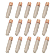 Lot de 15 buses MIG de 0,8 mm à revêtement céramique, anti-projections, pour soudage haute performance