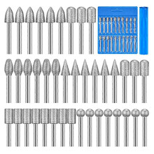40 stk. diamantborsett for Dremel 1/8 tommers skaft steinskjæring polering gravering