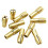 10Pcs Gold Brass Drill Chucks Collets Adapter for Dremel Rotary Tools 0.5-3.2mm 1