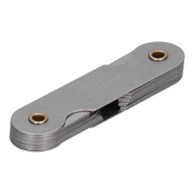 Calibro per filettatura in acciaio inox con misure metriche e imperiali R7-14,5 mm