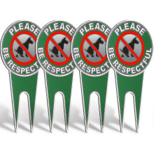 4 Pack No Poop Dog Lawn Signs Please Respect No Pooping Yard Signs Stop Dog Poop Reminder
