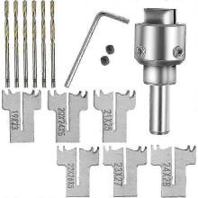 30 stk. 16–21 mm ringborsett for treperlemaker, stålblad, trebearbeiding
