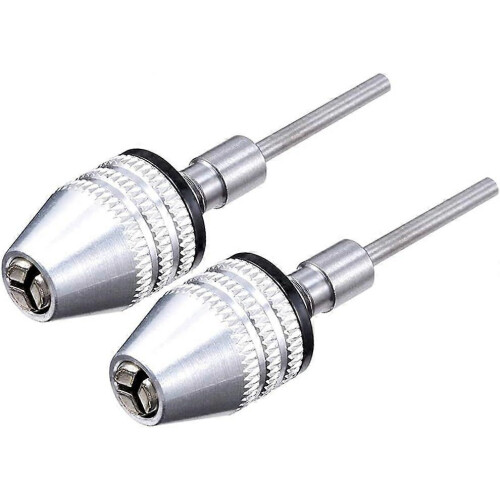 2pcs Hex Shank Drill Chuck Socket Holder 0.3-3.4mm Rotary Multi-Tool Drill Accessory