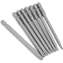 Dww 8-teiliges Set magnetischer Sternschraubendreherbits (1/4"), 100 mm lang, für Sechskantschrauben