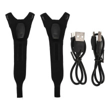 Gants LED rechargeables avec lampe torche, respirants, sans doigts, mains libres, pour la pêche et le vélo (1 paire)