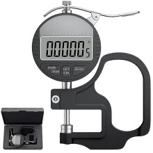 Digital mikrometer tykkelsesmåler 0,5 tommer/12,7 mm 0,00005 tommer/0,001 mm LCD-tommer metrisk konvertering for lærpapir