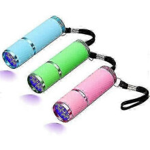 Lot de 3 mini lampes torches LED à 9 lumières, séchoir à gel pour ongles portable, couleurs assorties, 25-26