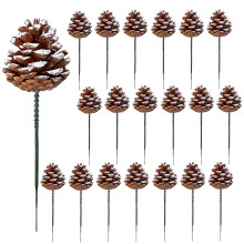 Snow Pine Cones 2 Inch 20 Pcs Holiday Decor