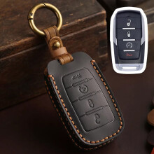 Leather Remote Key Fob Cover for Dodge RAM 1500-3500