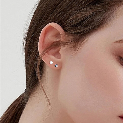 Titanium Earrings for Women and Men 20G Flat Back Studs and 2