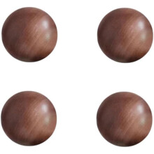 Wooden Cabinet Handles Round Ball 40mm Black Walnut 4 pcs