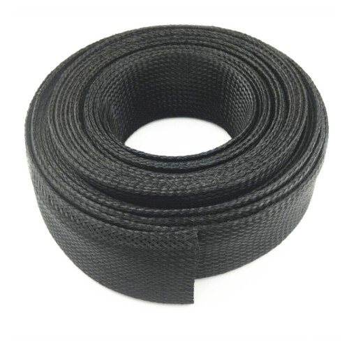 Black PET Insulated Expandable Cable Sleeve