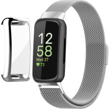 Fitbit Inspire 3 band metal braided stainless steel mesh