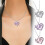Butterfly Heart Pendant Necklace Two-Tone 4