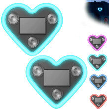 Solar LED Car Ambient Light Heart-Shaped Triangle Ice Blue