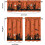 Halloween Kitchen Curtains Set of 3 Orange Pumpkin Ghost 2