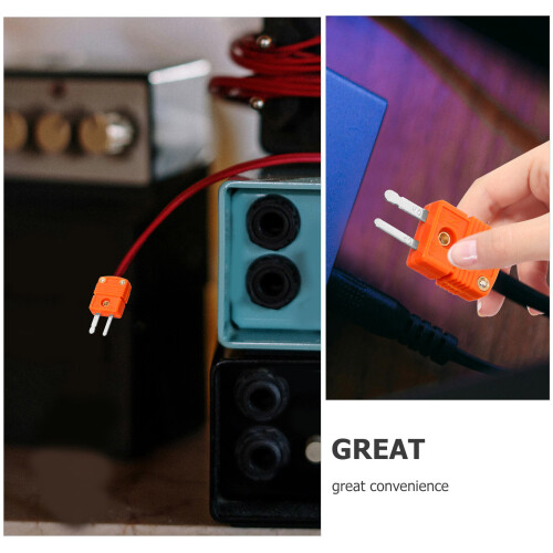 Thermocouple Plug Adapter Cable Multi-Outlet Orange 1