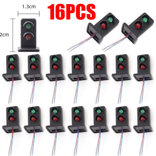 Model Train Signal Lamp 2-Light OO HO Scale 16PCS 2