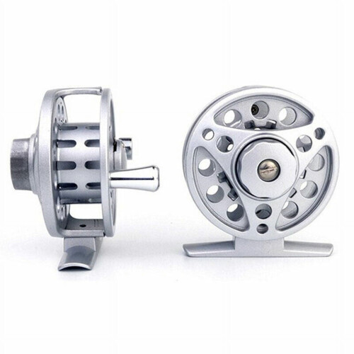 Fly Reel Large Arbor Silver Aluminum 1-8 WT 1