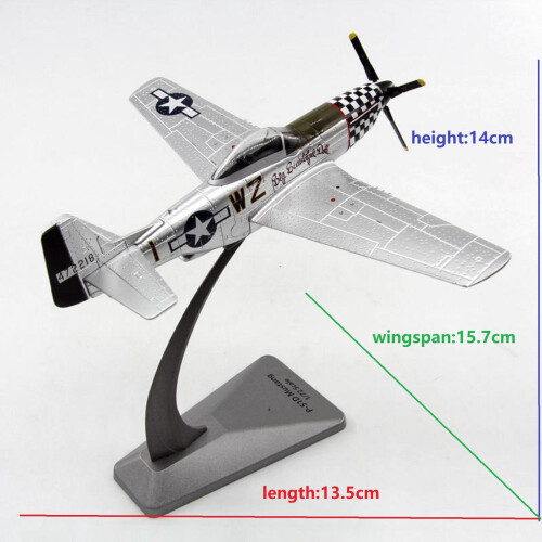 Alloy P-51 Mustang Fighter Plane Model 1/72 2