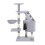 Grey Cat Tree for Indoor Cats - 125cm Scratching Post 1