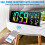 Large Digital Wall Clock 16.5 Inch  Auto  Sync Led Digital Clock Display Calendar Clock EU Plug 3