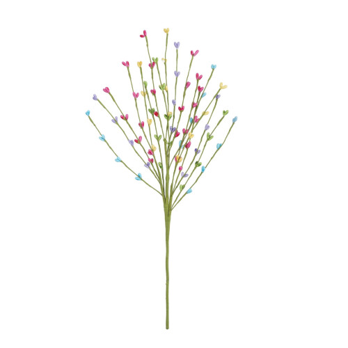 Artificial Spring Berry Stem Pastel Easter Pick with Beads