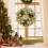 Gold Christmas Wreath Plastic 13 Inch 4