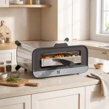 HOMCOM 3-in-1 Electric Mini Oven, Long Slot Toaster and Tabletop Grill