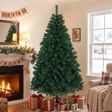 HOMCOM Artificial Christmas Tree with Hinged Design, 180cm Fir Tree