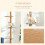 260cm Floor-to-Ceiling Cat Tree – Brown, 3 Levels 6