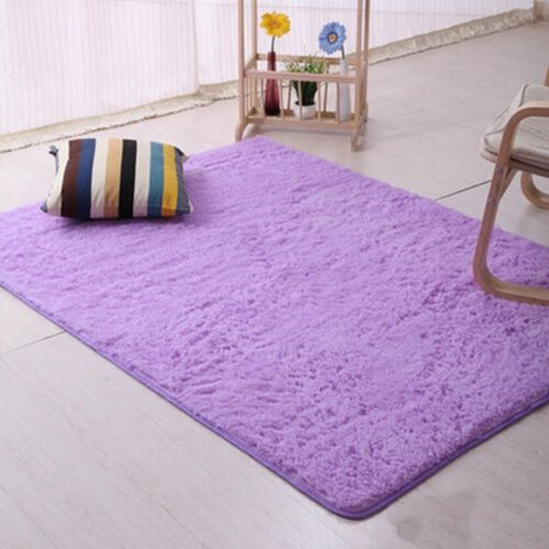 Fluffy Anti-Slip Area Rug Plush Square 1 Pack