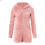 Women's Pink Hooded Onesie Polyester Size L 6