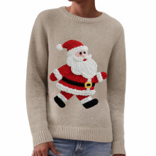 Pullover Sweater Cozy Long Sleeve Round Neck Knitted Top