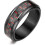 Carbon Fiber Spinner Ring 8mm Black Blue Silver Stainless 1