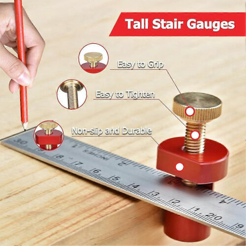 Accurate Stair Gauge for Framing Square Rafter Woodworking Layout 1