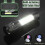 Lampe torche rechargeable étanche IPX4 à double éclairage, noire, taille unique 25-26 3
